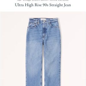 Abercrombie Ultra High Rise 90s Straight Jean